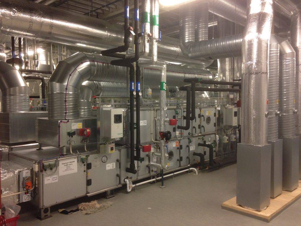 Ventilatsiooniseadmed ja torustik tehnoruumis
